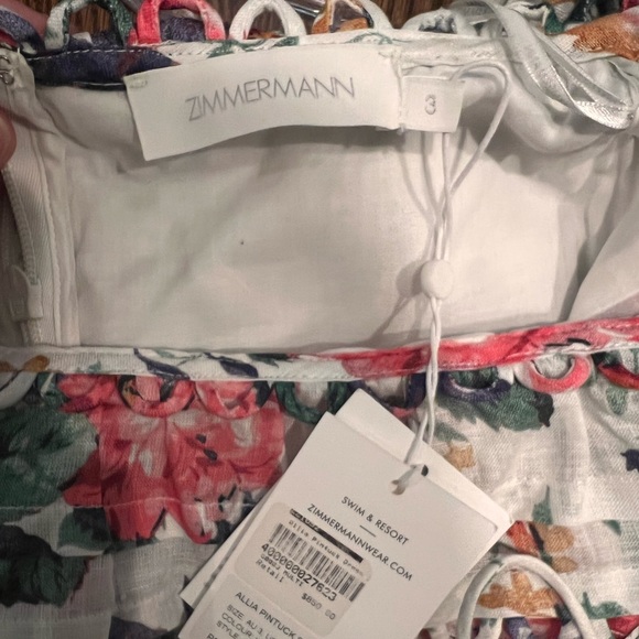 NEW Zimmerman allow pin tuck short dress; size 3 - Picture 3 of 3